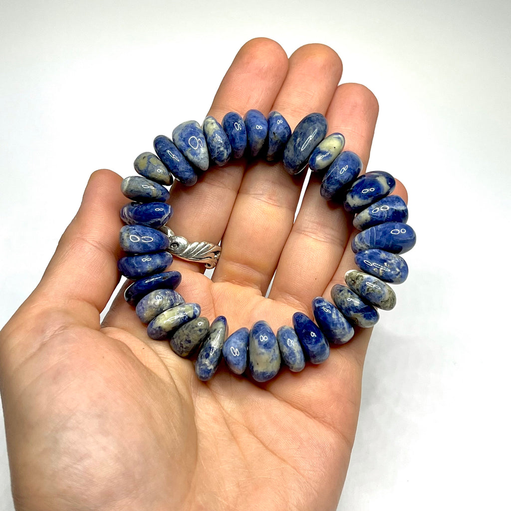 Sodalite Heishi Bead Bracelet