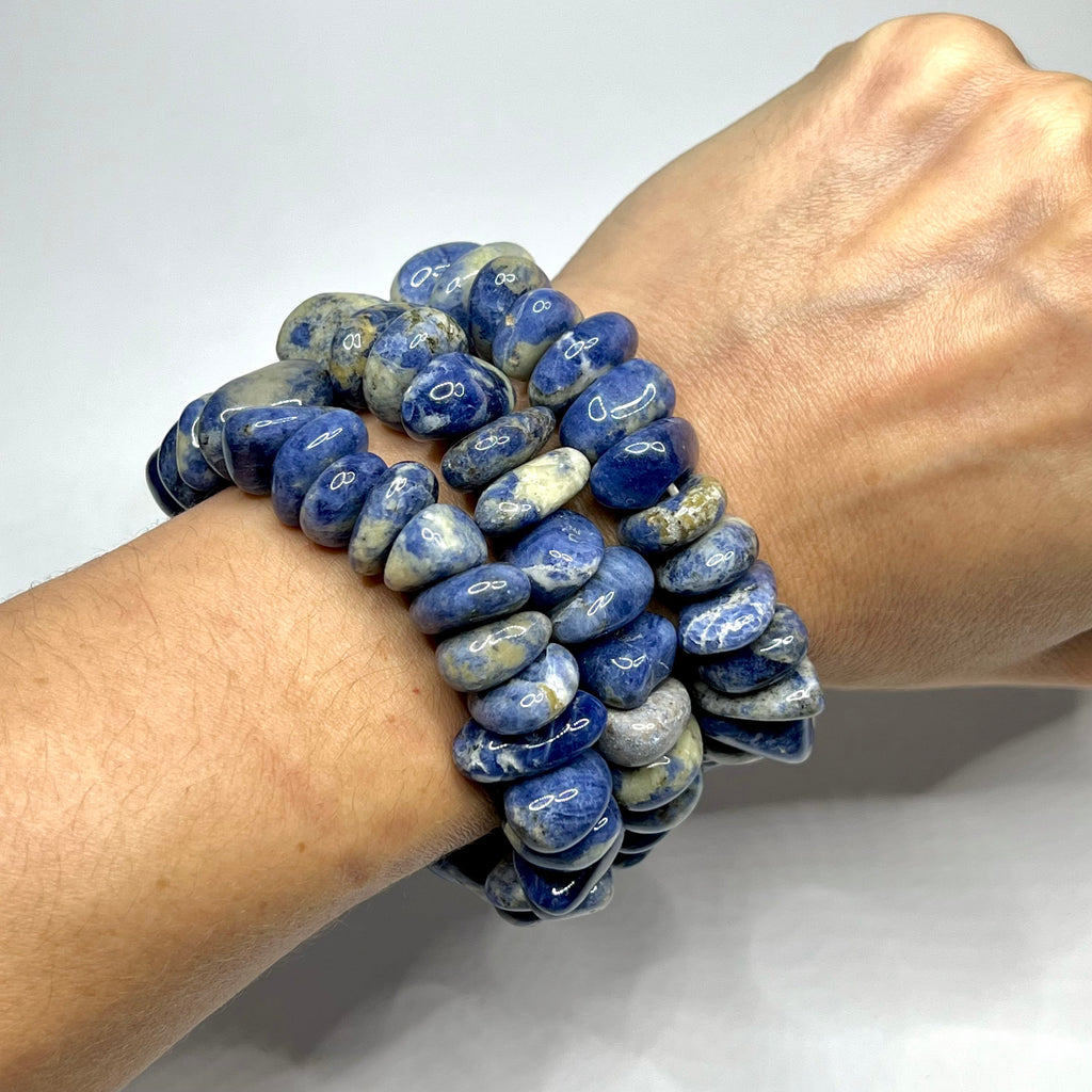 Sodalite Heishi Bead Bracelet