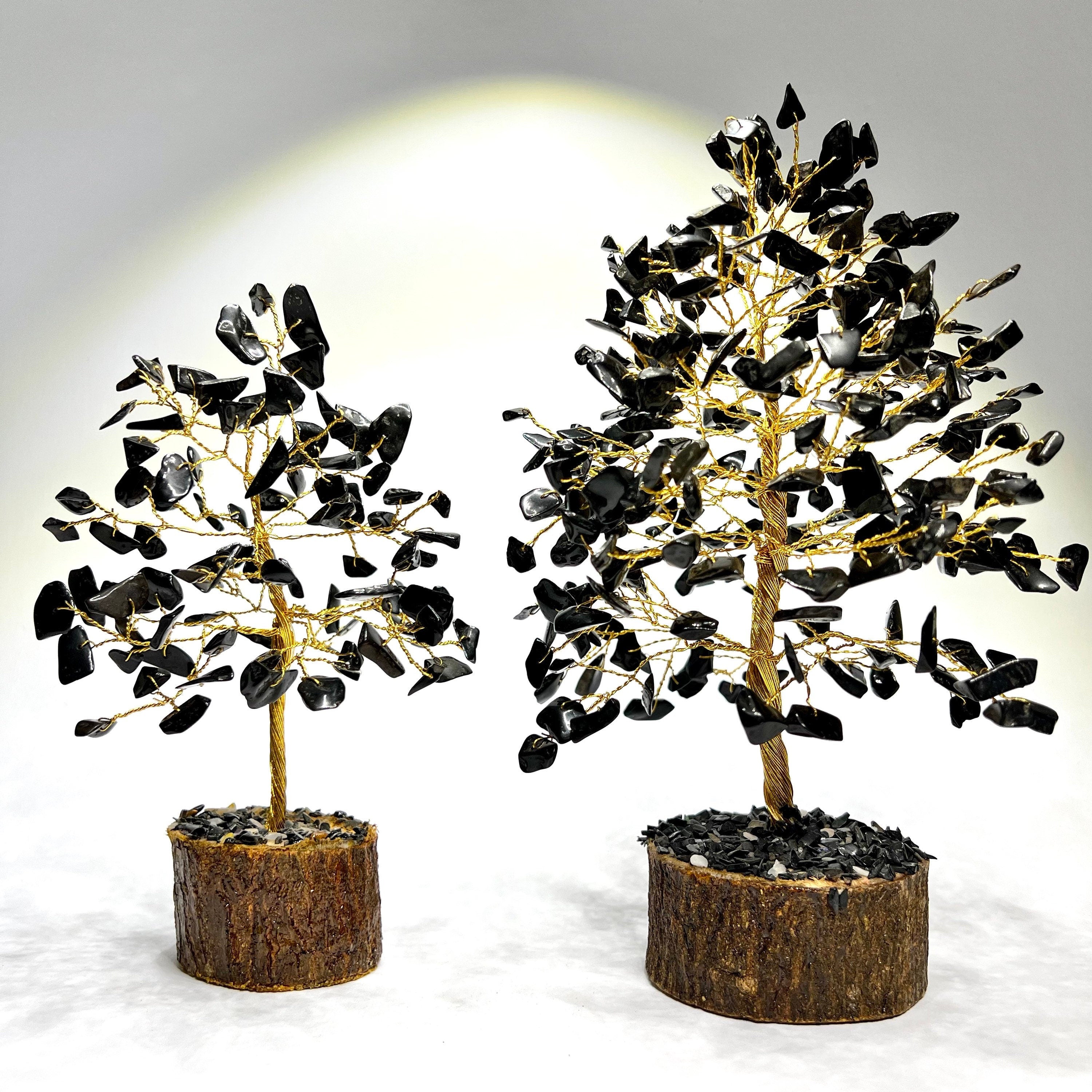 Black Tourmaline Crystal Tree: EMF Protection Decor
