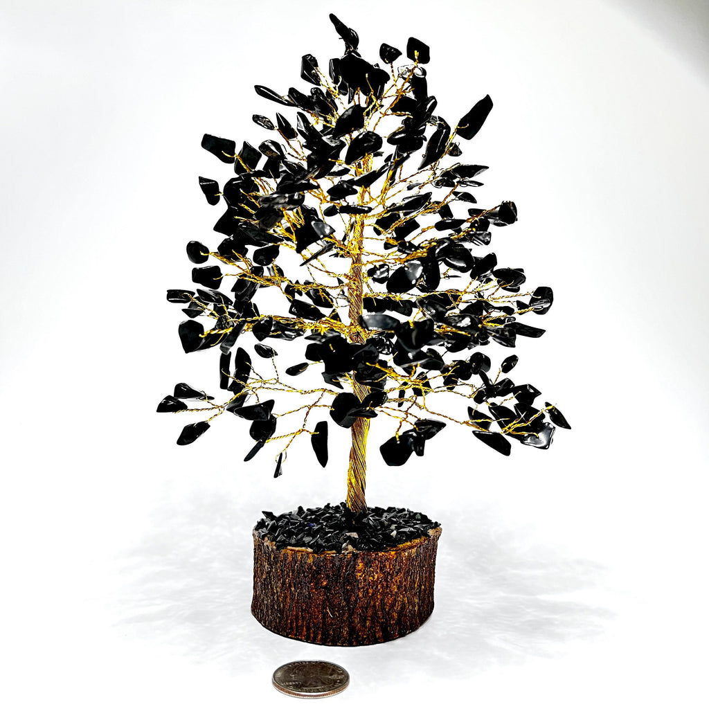 Black Tourmaline Crystal Tree: EMF Protection Decor