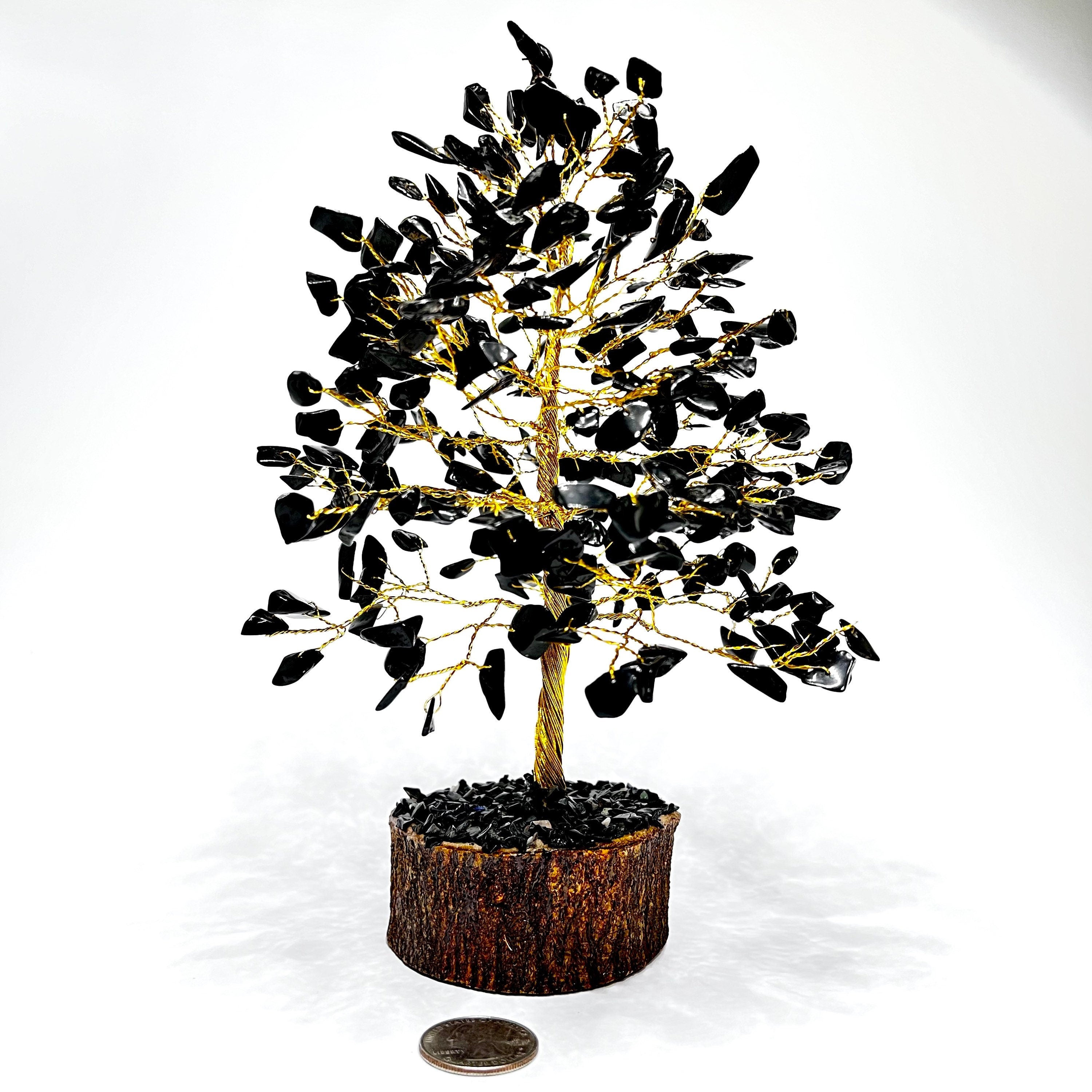 Black Tourmaline Crystal Tree: EMF Protection Decor
