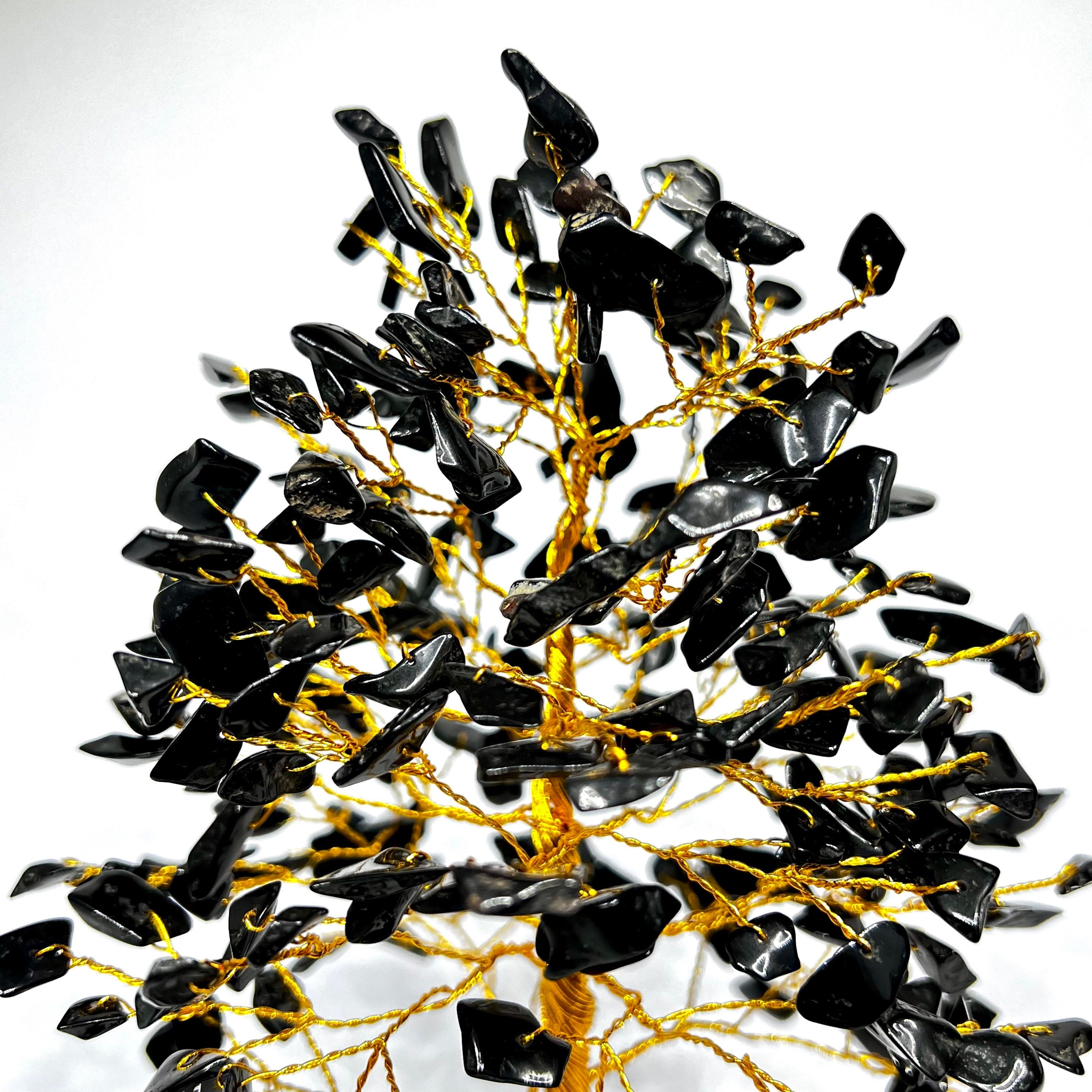Black Tourmaline Crystal Tree: EMF Protection Decor