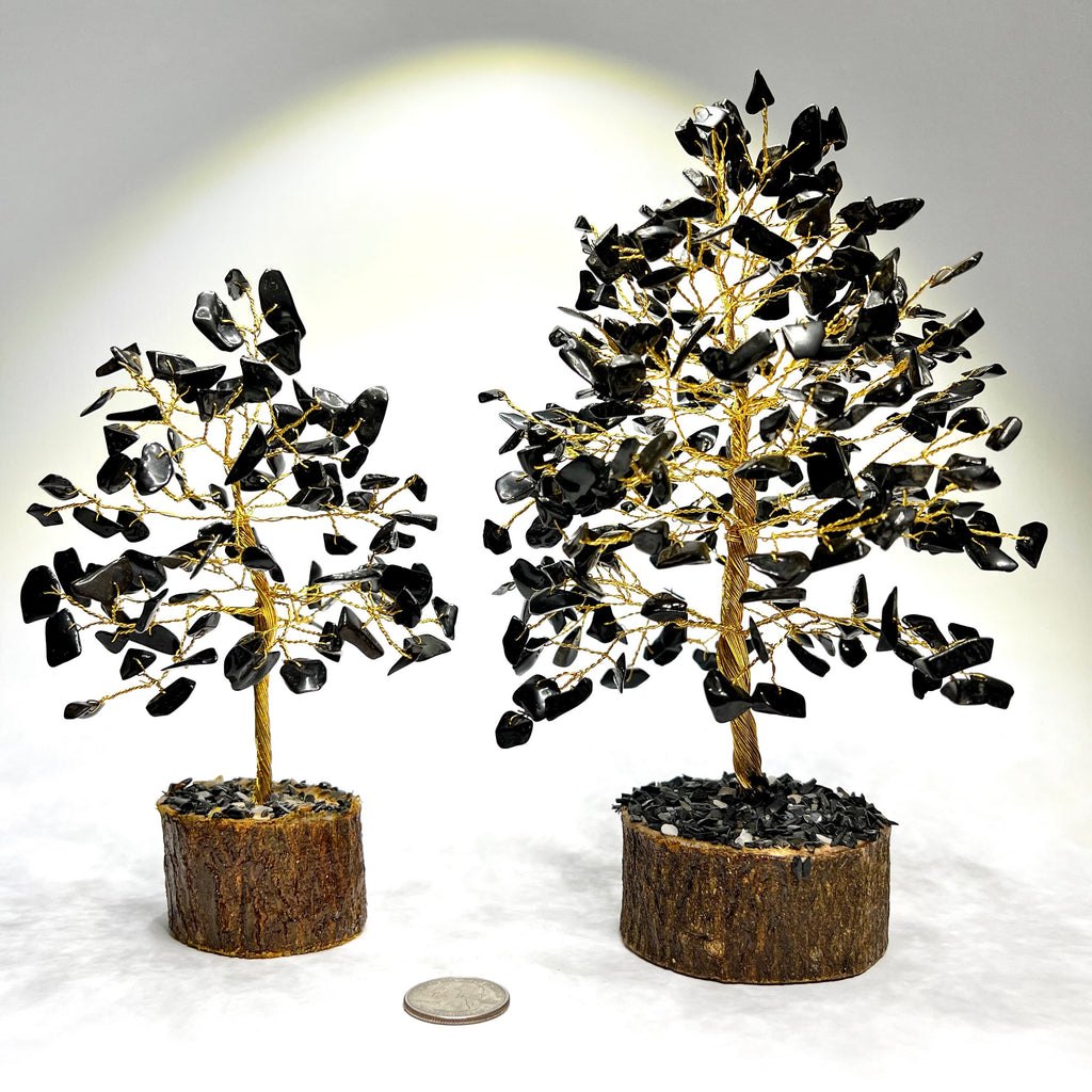 Black Tourmaline Crystal Tree: EMF Protection Decor
