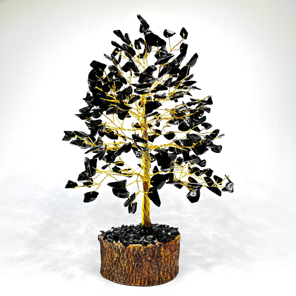 Black Tourmaline Crystal Tree: EMF Protection Decor