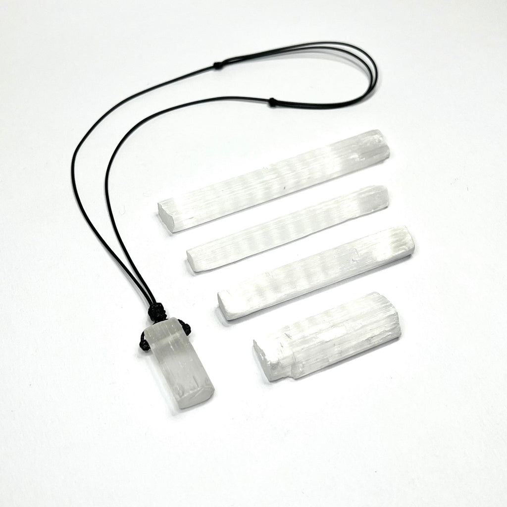 Personalized Selenite Crystal Pendant Necklace