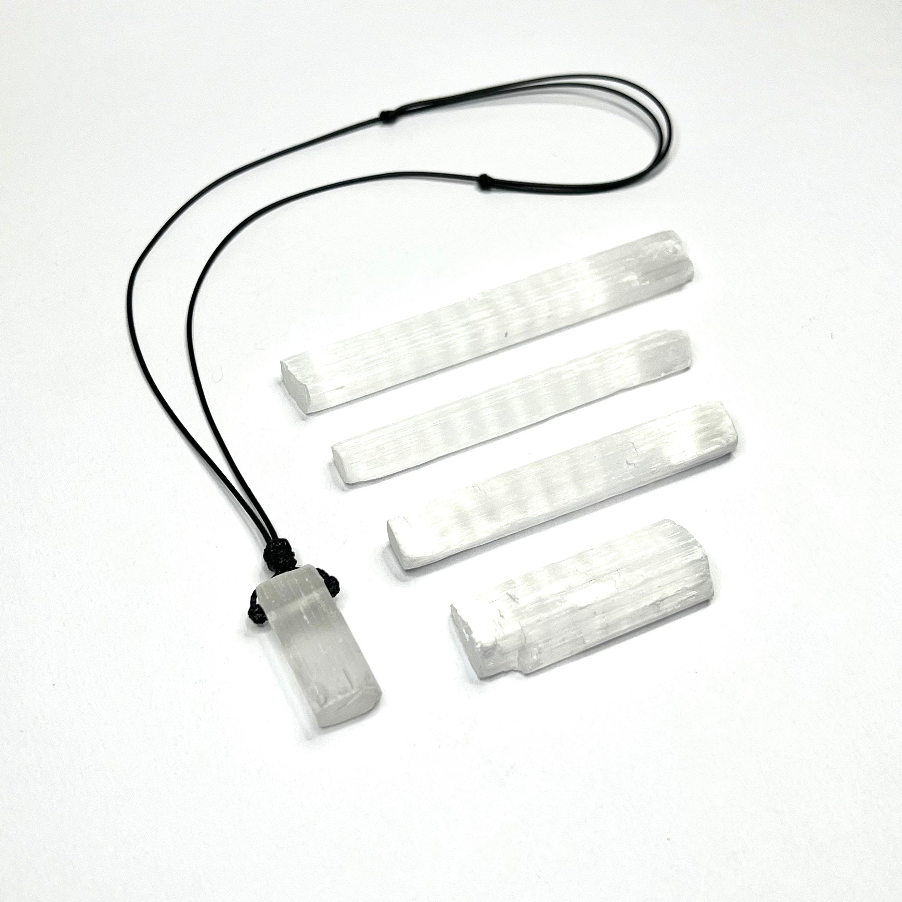 Personalized Selenite Crystal Pendant Necklace