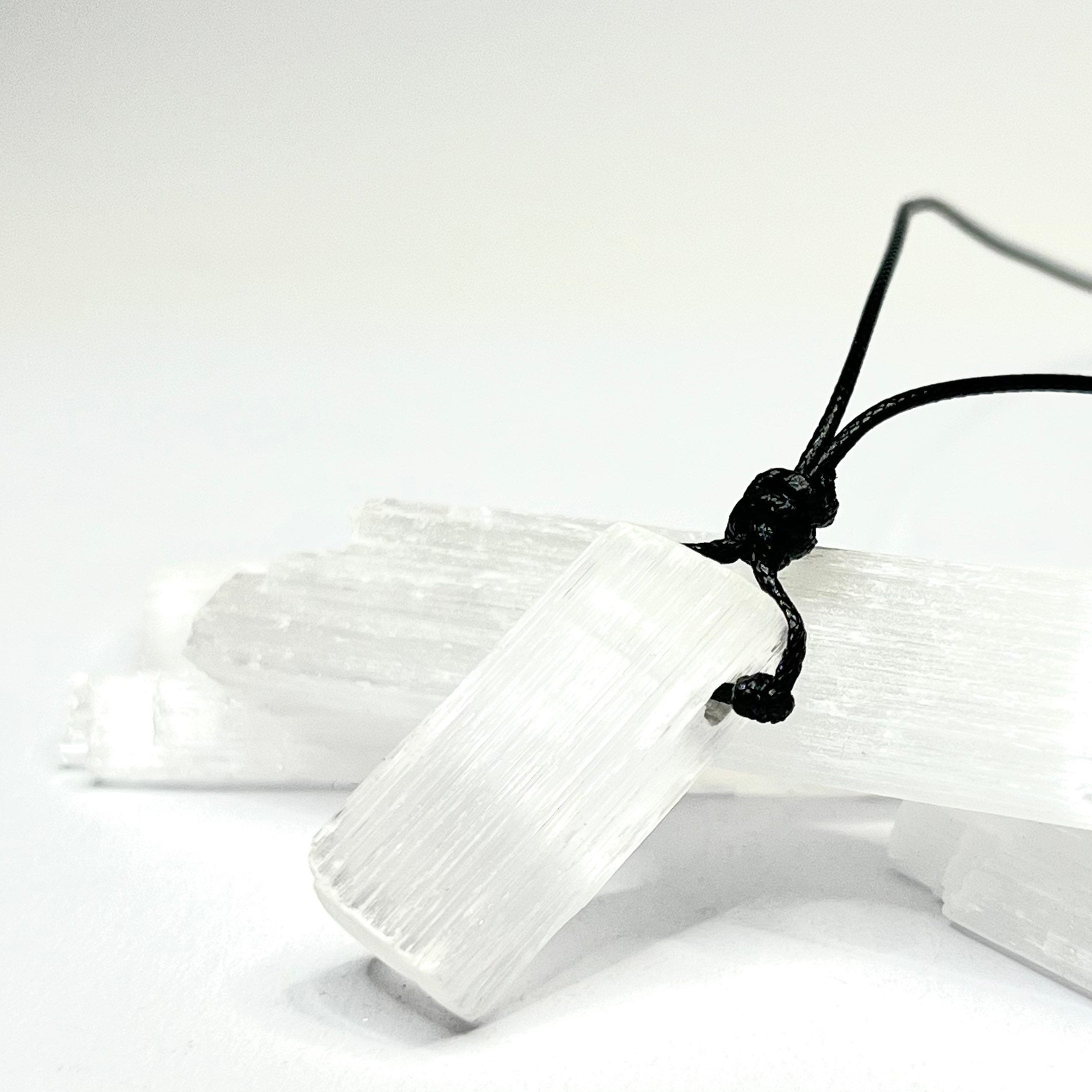 Personalized Selenite Crystal Pendant Necklace
