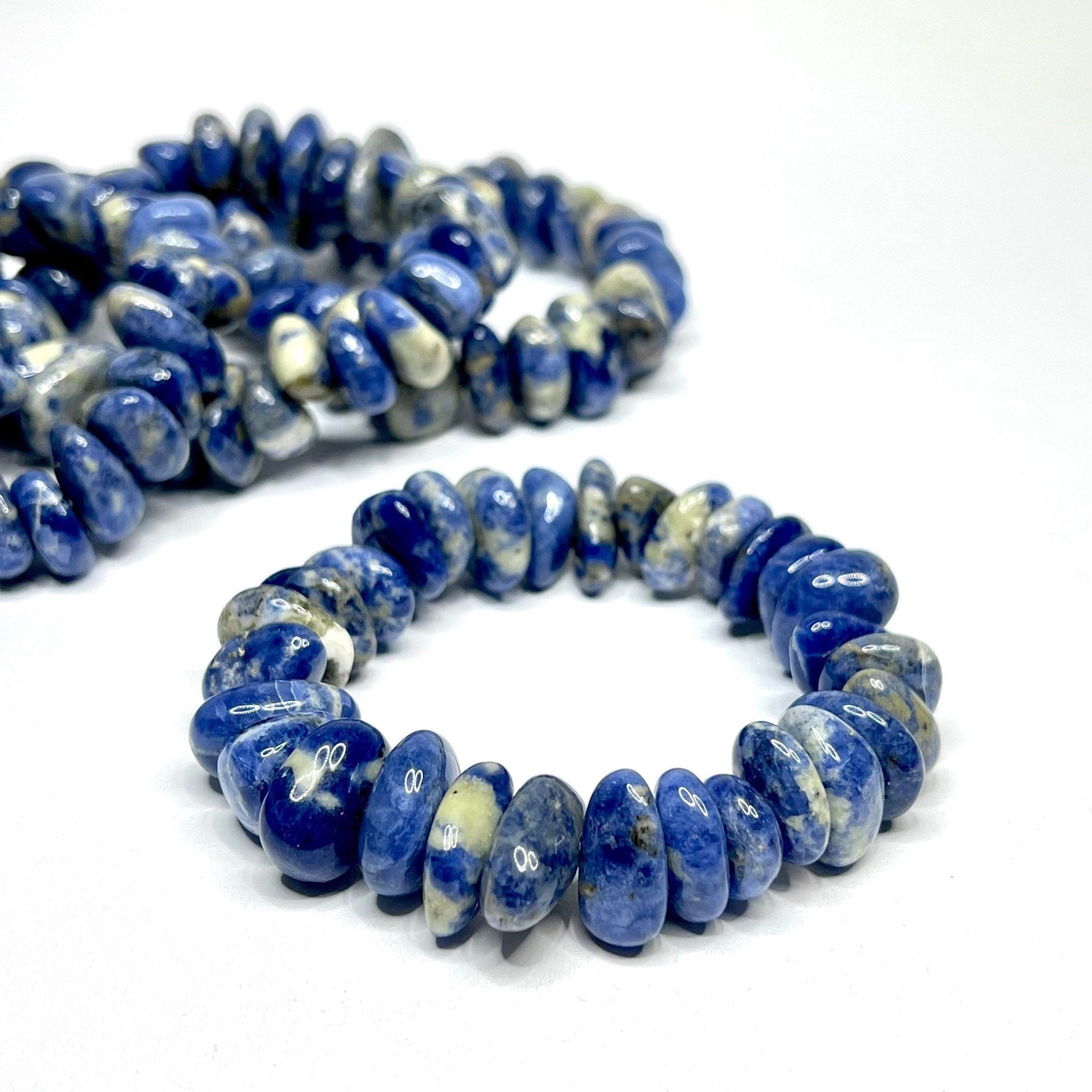 Sodalite Heishi Bead Bracelet