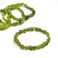 Peridot Crystal Beaded Bracelet: Handmade Gemstone Bead Bracelet