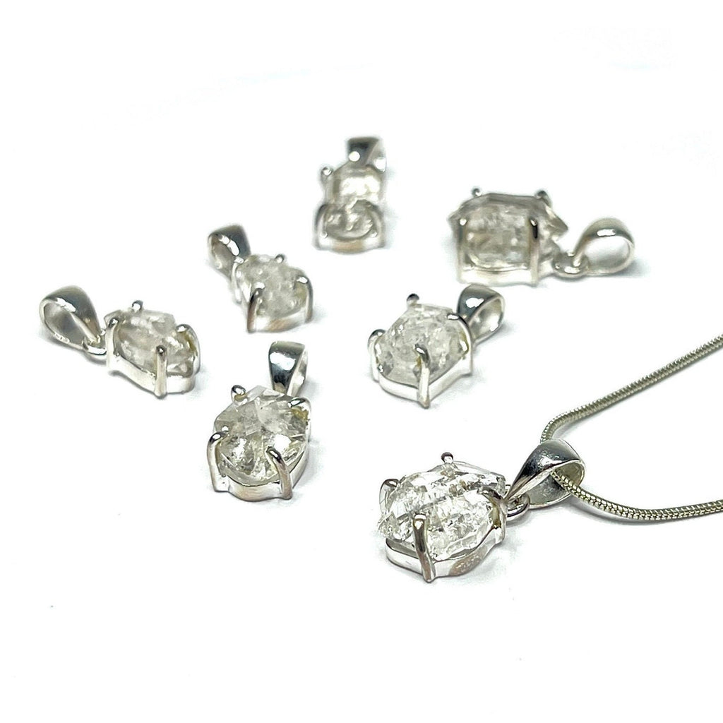 Herkimer Diamond Sterling Silver Pendant Necklace