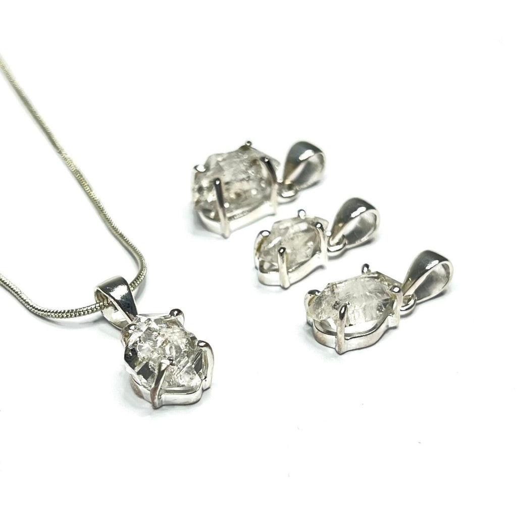 Herkimer Diamond Sterling Silver Pendant Necklace