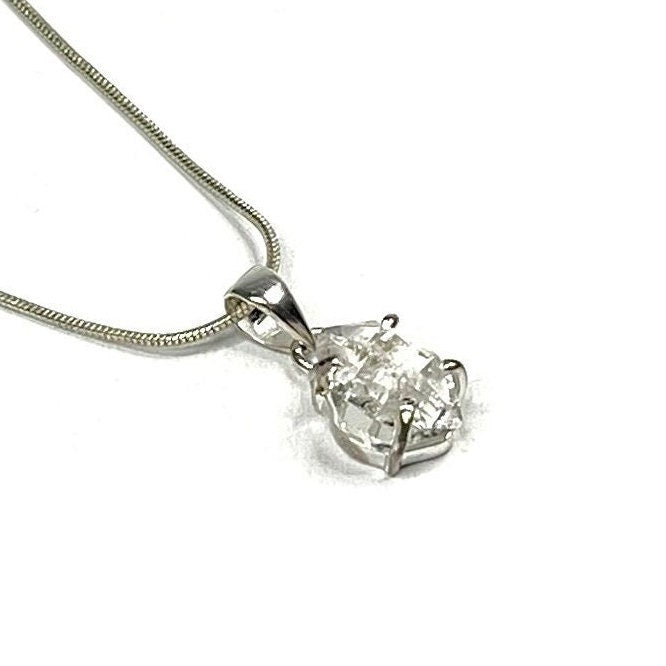 Herkimer Diamond Sterling Silver Pendant Necklace