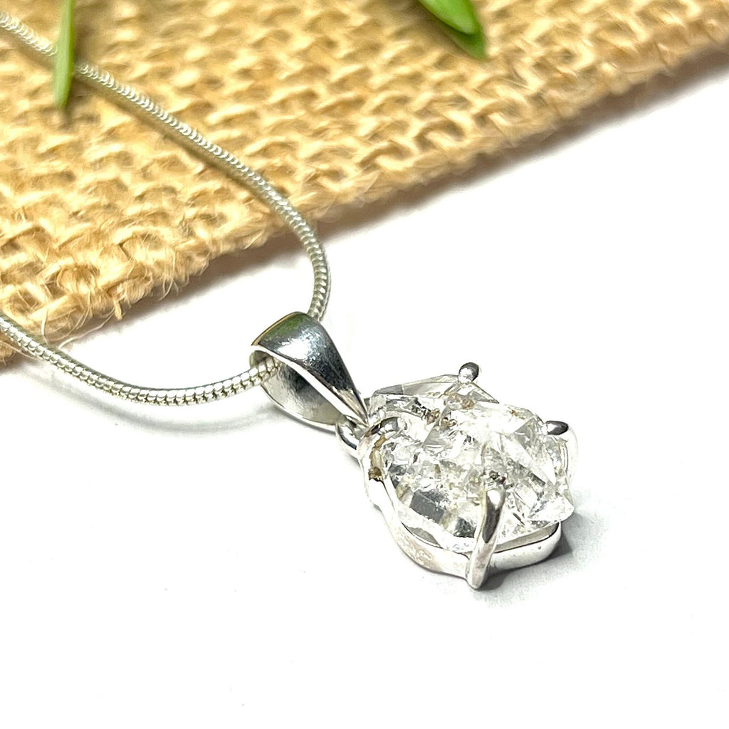 Herkimer Diamond Sterling Silver Pendant Necklace