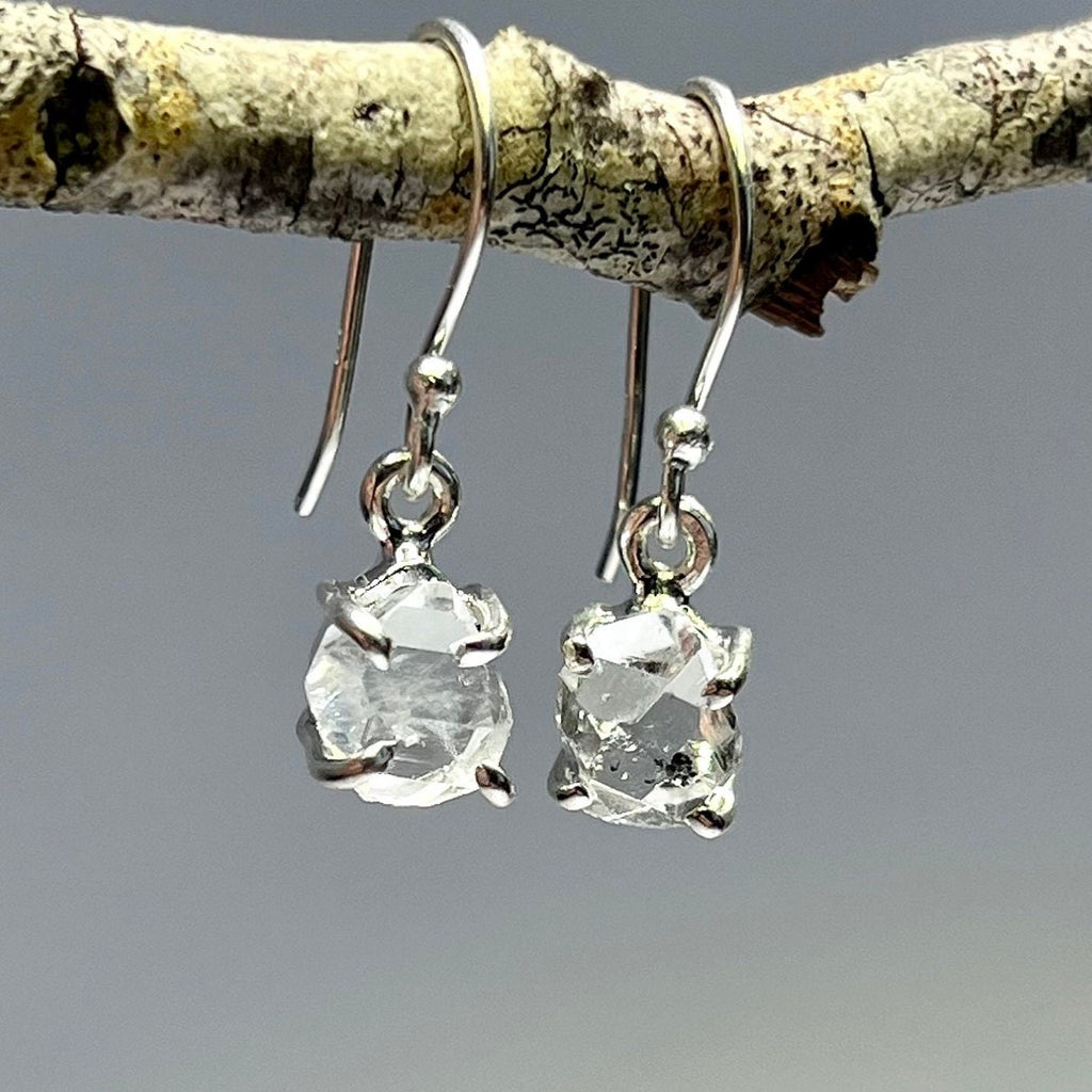 Herkimer Diamond Sterling Silver Dangle Earrings