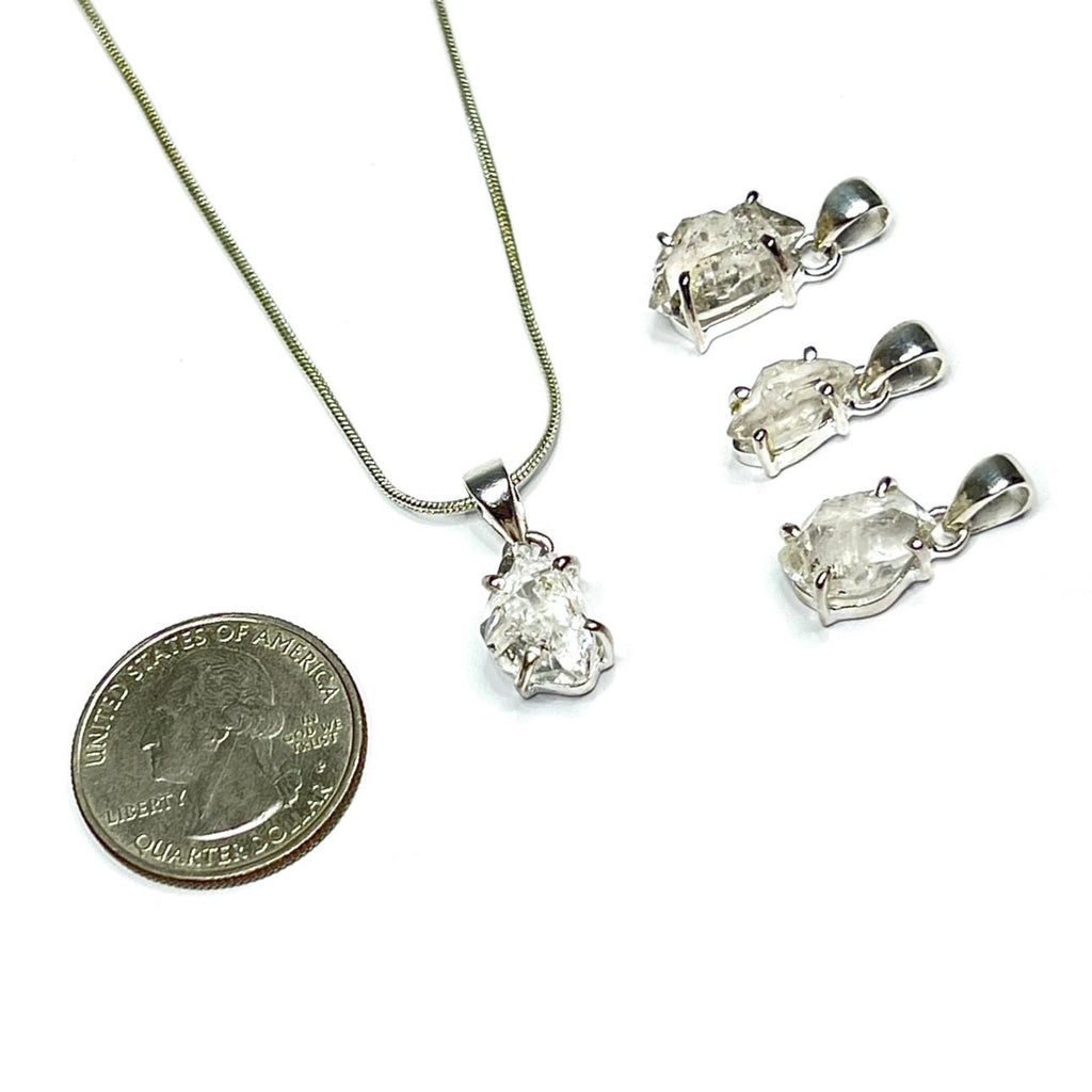 Herkimer Diamond Sterling Silver Pendant Necklace