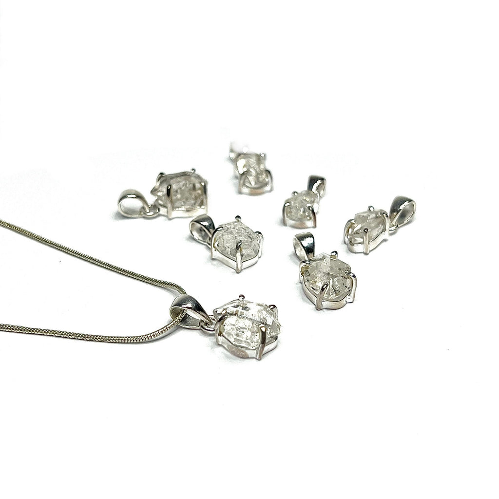 Herkimer Diamond Sterling Silver Pendant Necklace