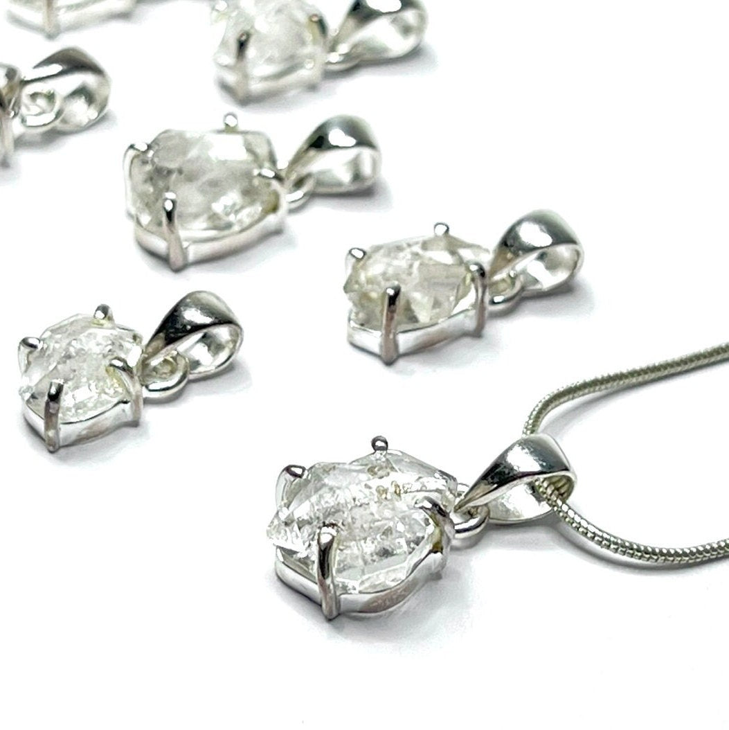 Herkimer Diamond Sterling Silver Pendant Necklace
