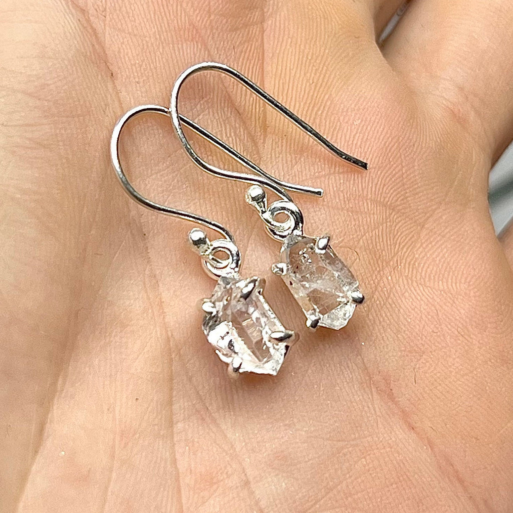 Herkimer Diamond Sterling Silver Dangle Earrings