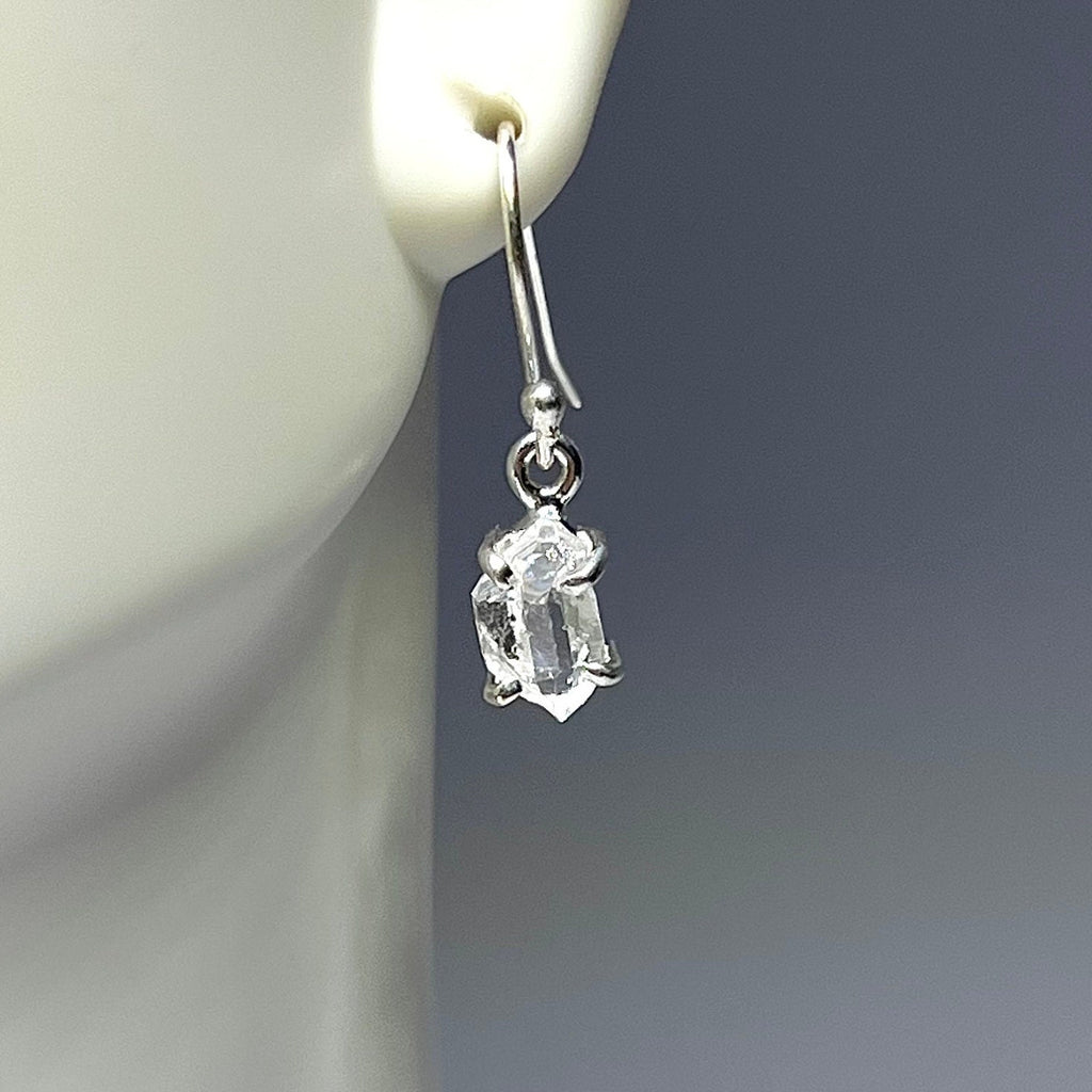 Herkimer Diamond Sterling Silver Dangle Earrings