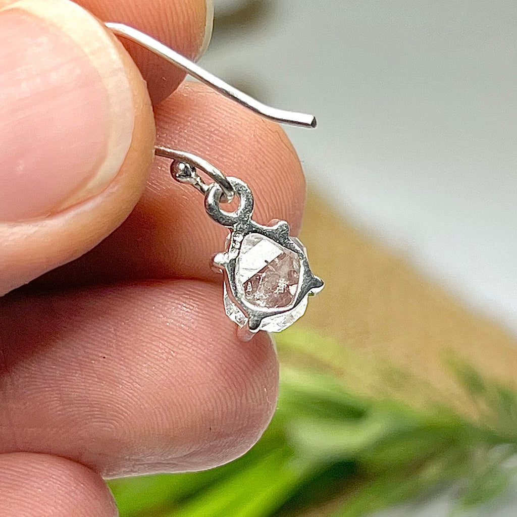 Herkimer Diamond Sterling Silver Dangle Earrings