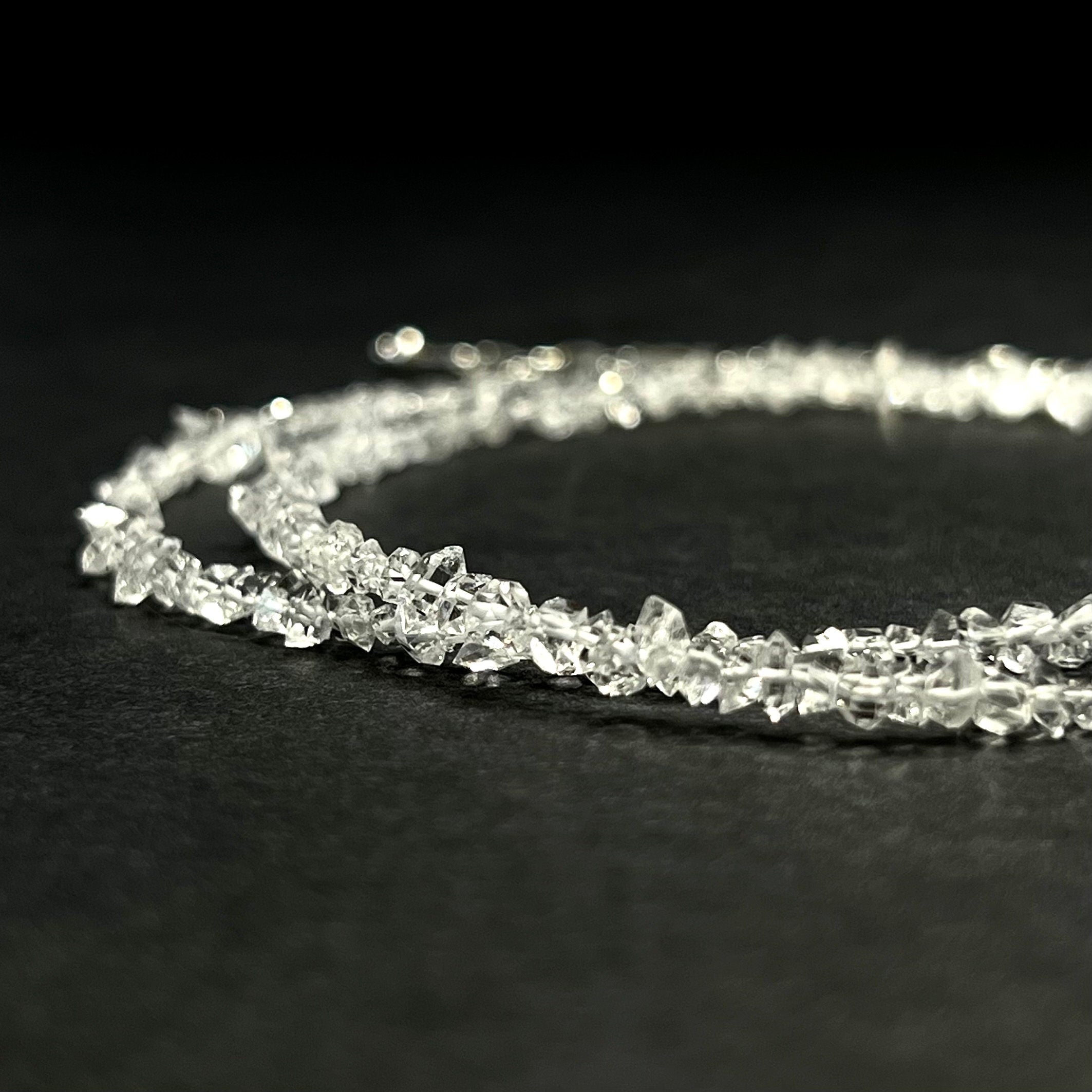 Herkimer Diamond Choker Necklace: Sterling Silver Crystal Gemstone