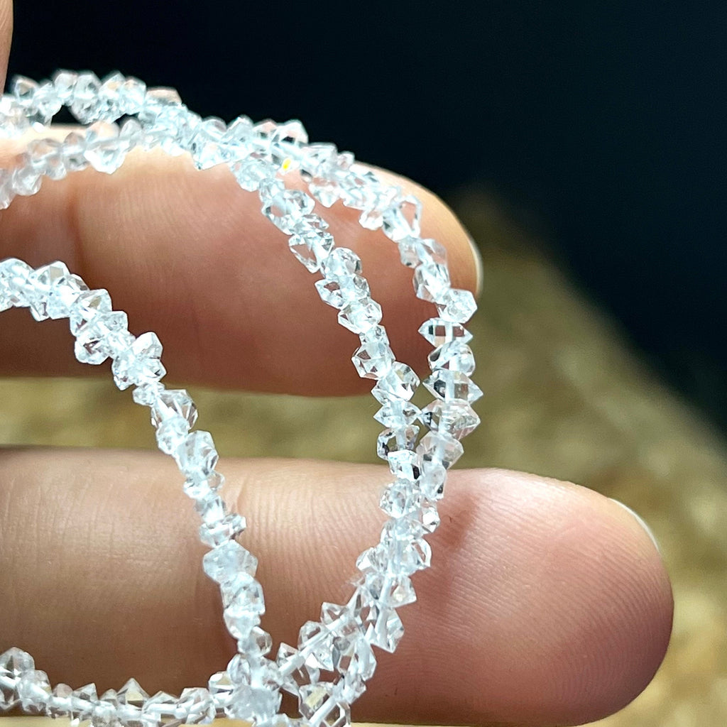 Herkimer Diamond Choker Necklace: Sterling Silver Crystal Gemstone