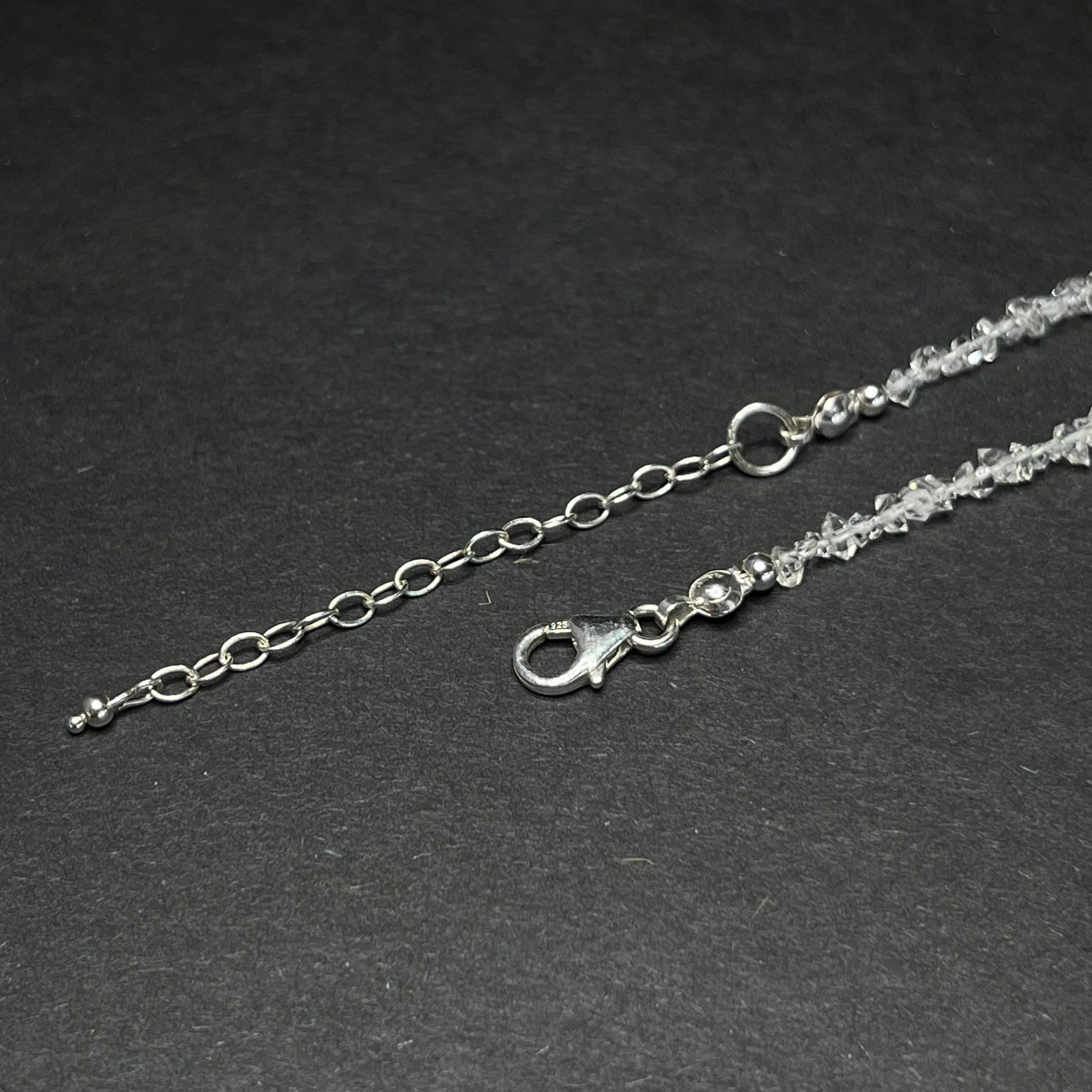 Herkimer Diamond Choker Necklace: Sterling Silver Crystal Gemstone