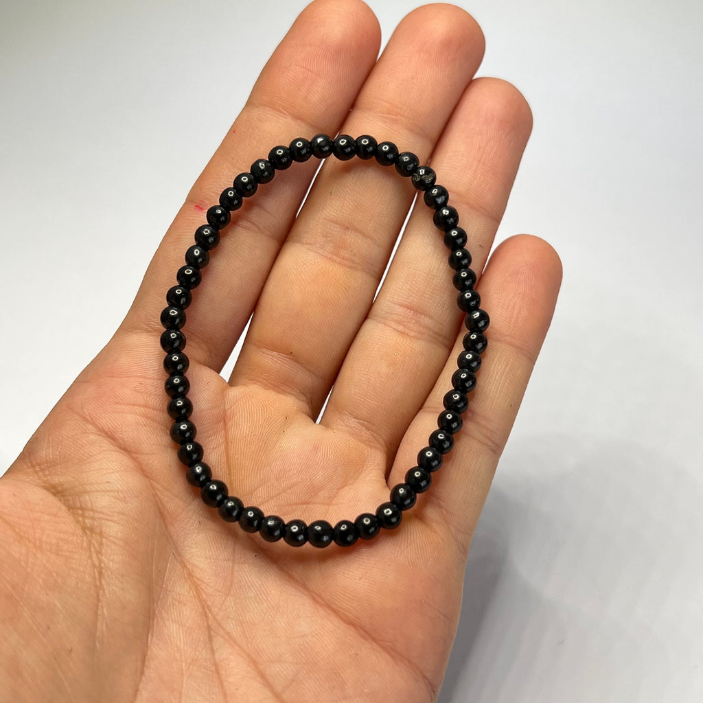 Shungite Crystal Bracelet: Handmade Gemstone Beaded Bracelet