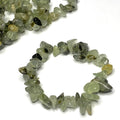 Prehnite Crystal Chip Bracelet: Handmade Gemstone Beaded Bracelet