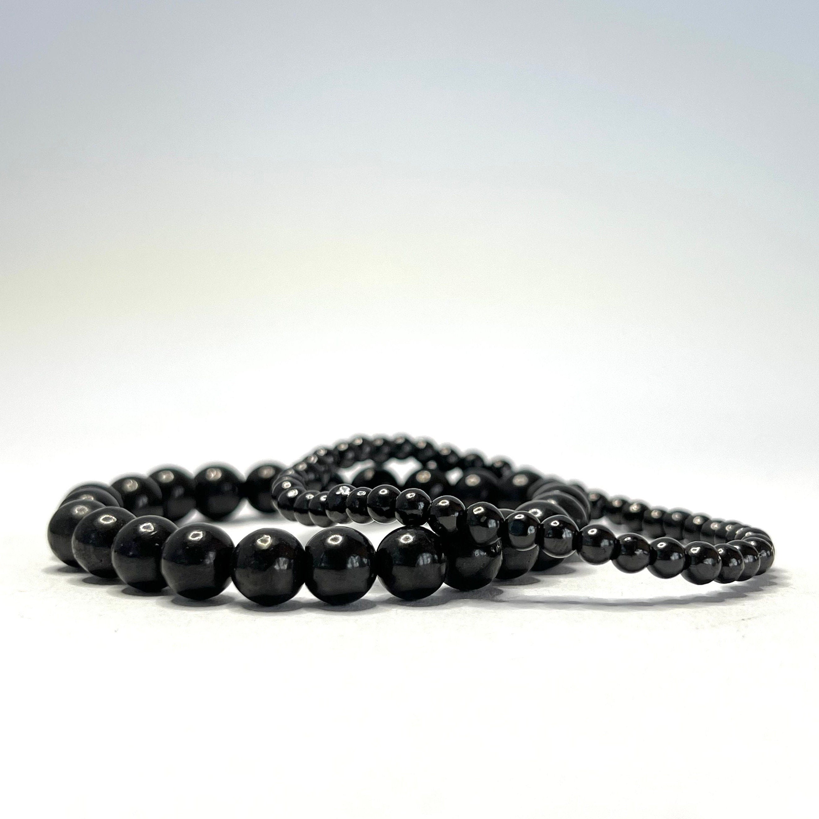 Shungite Crystal Bracelet: Handmade Gemstone Beaded Bracelet
