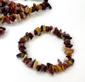 Mookaite Jasper Bracelet: Crystal Chip Gemstone Beaded Bracelet