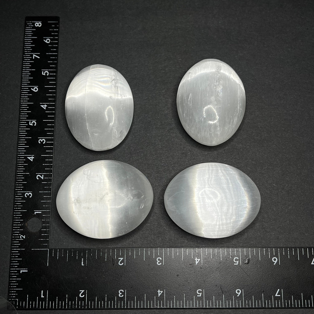 Selenite Crystal Palm Stone