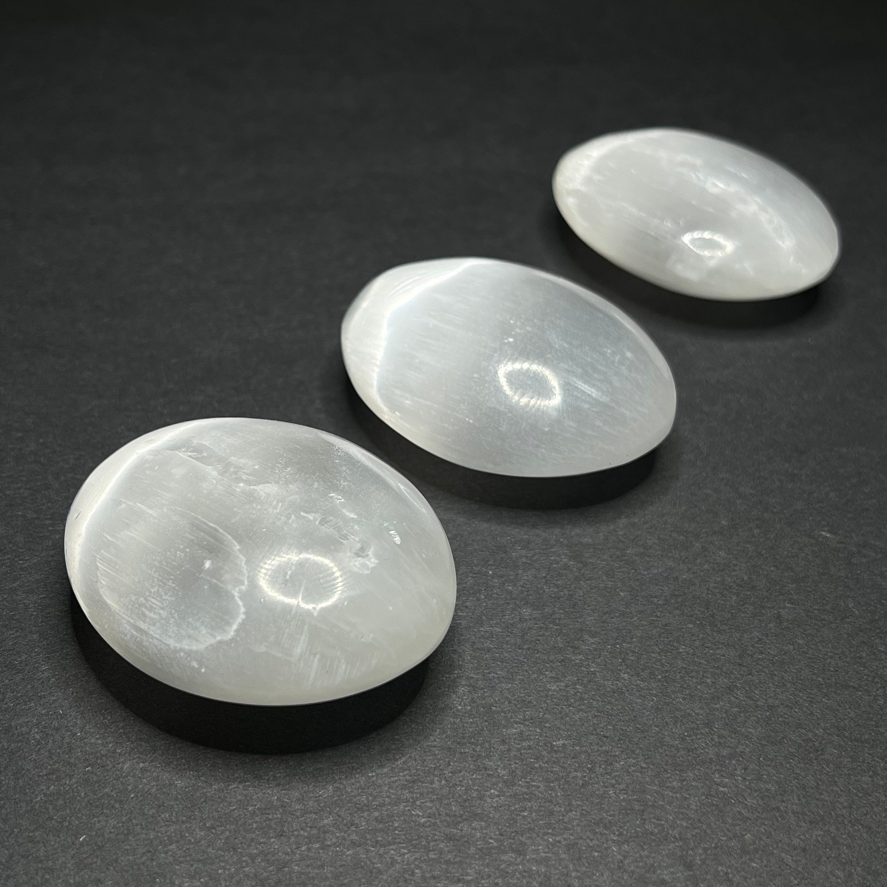 Selenite Crystal Palm Stone