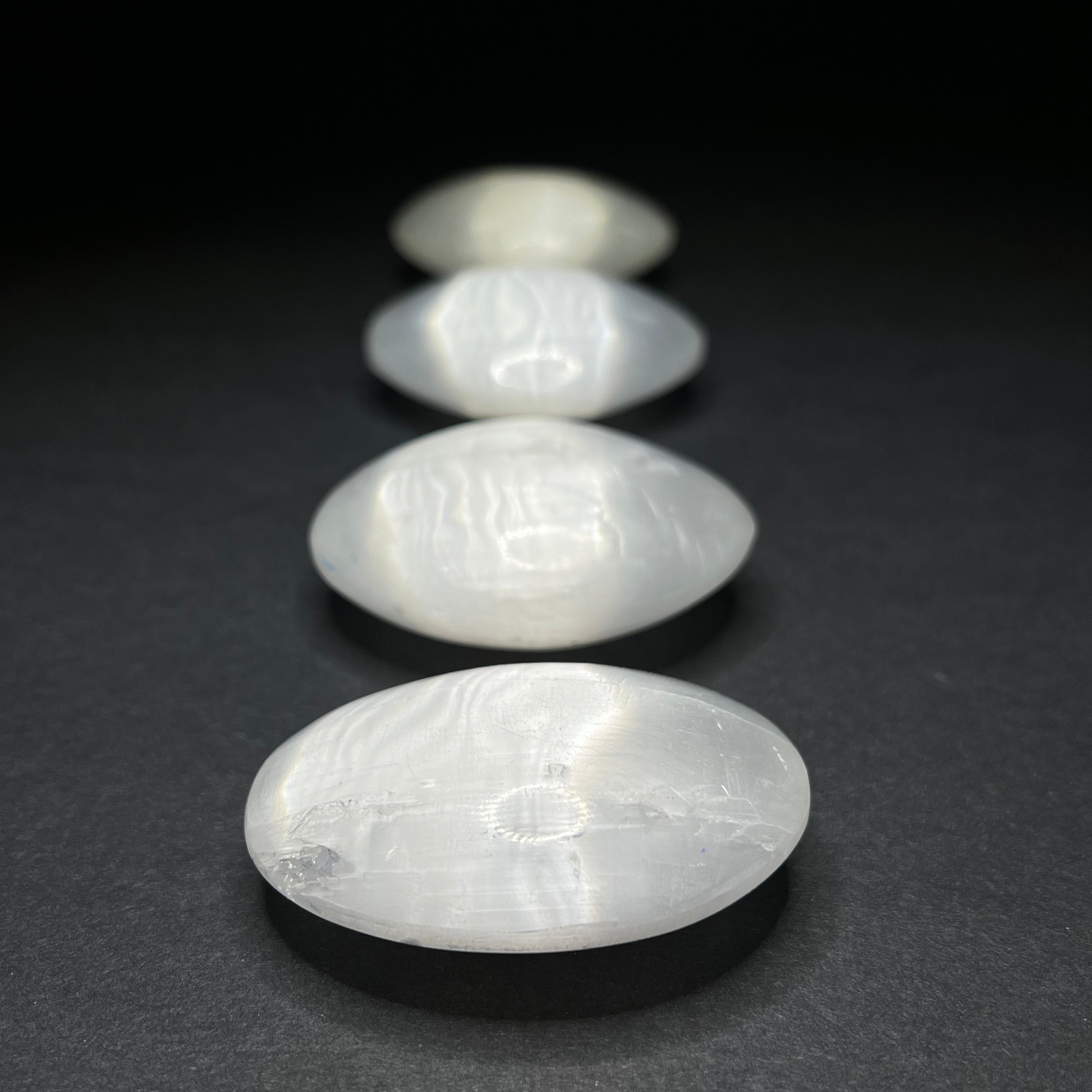 Selenite Crystal Palm Stone