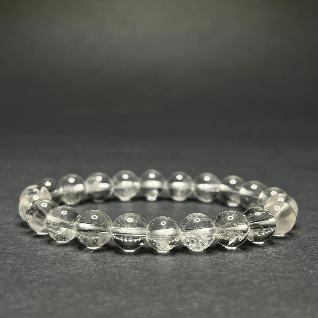 Clear Quartz Crystal Bracelet: Handmade Gemstone Beaded Bracelet