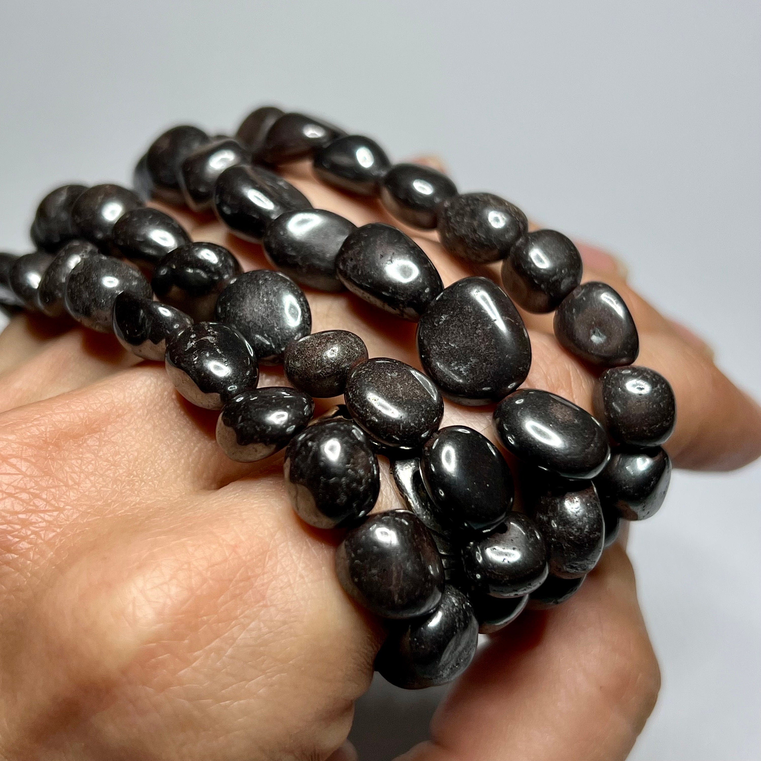 Hematite Tumbled Crystal Bracelet