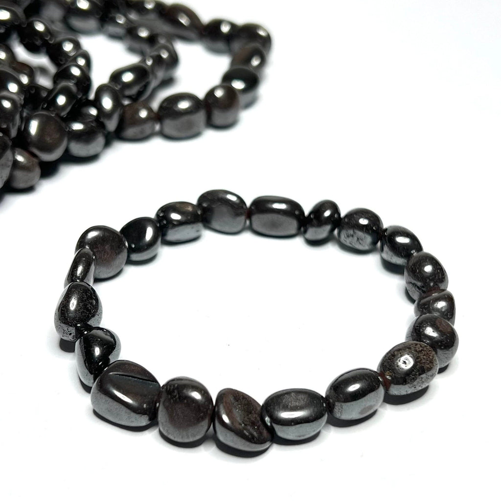 Hematite Tumbled Crystal Bracelet