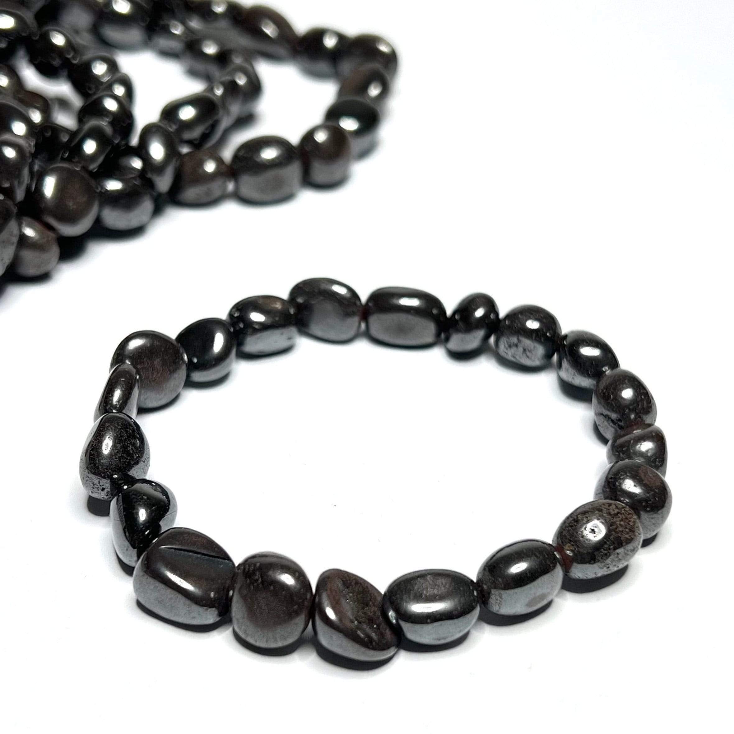 Hematite Tumbled Crystal Bracelet