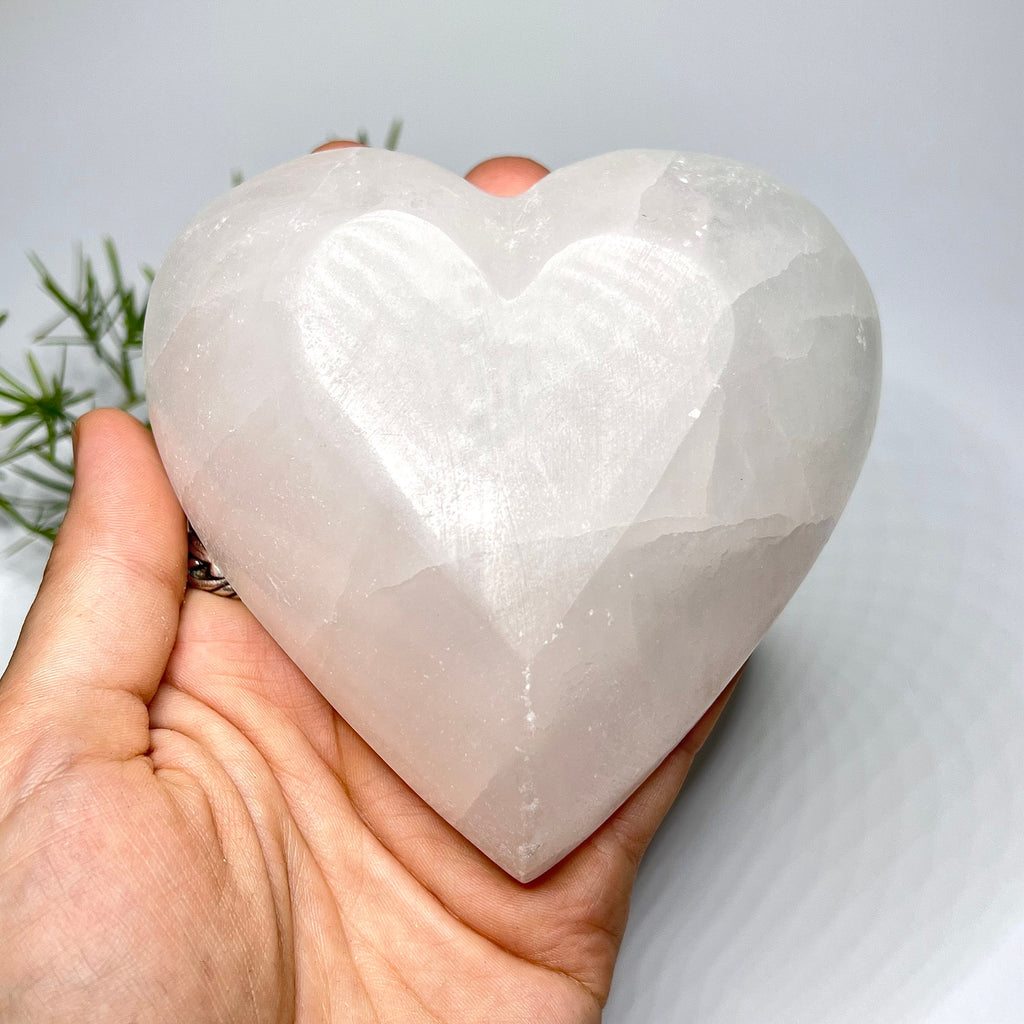 Selenite Crystal Charging Station, Heart Shape Offering Bowl