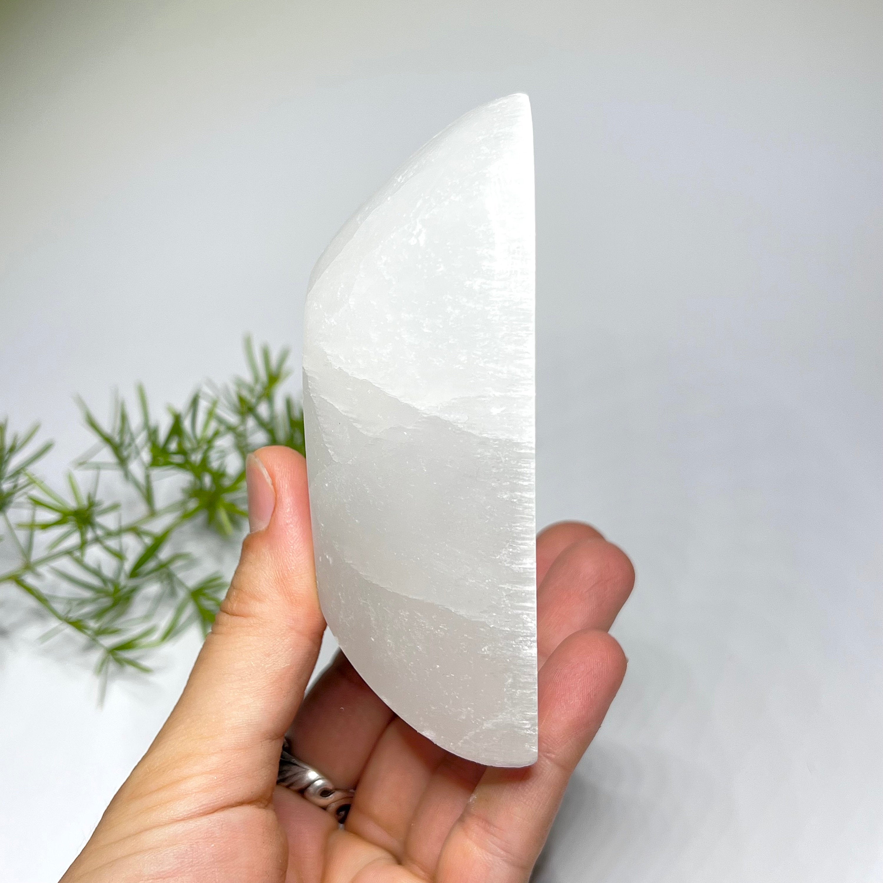 Selenite Crystal Charging Station, Heart Shape Offering Bowl