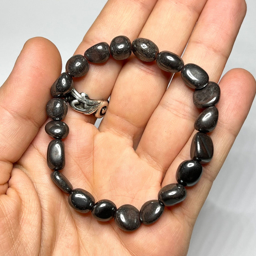 Hematite Tumbled Crystal Bracelet