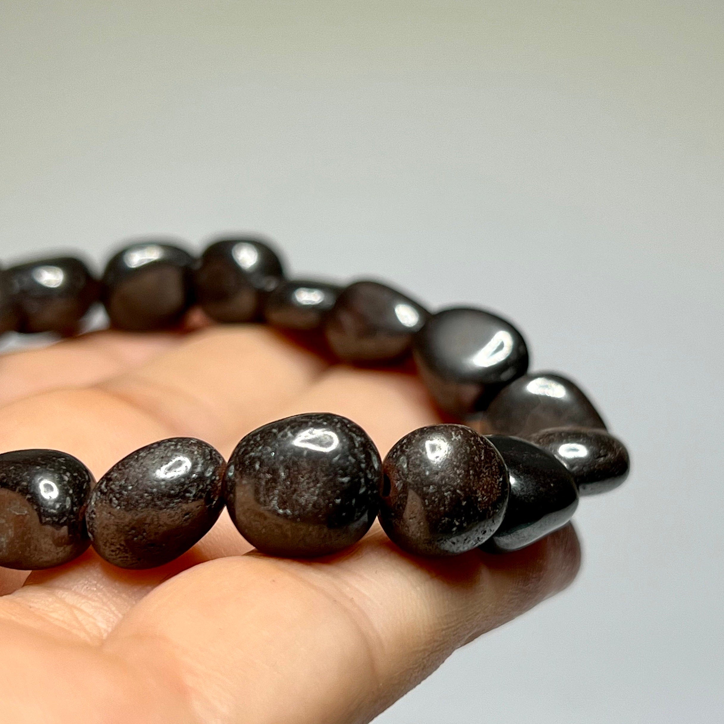 Hematite Tumbled Crystal Bracelet