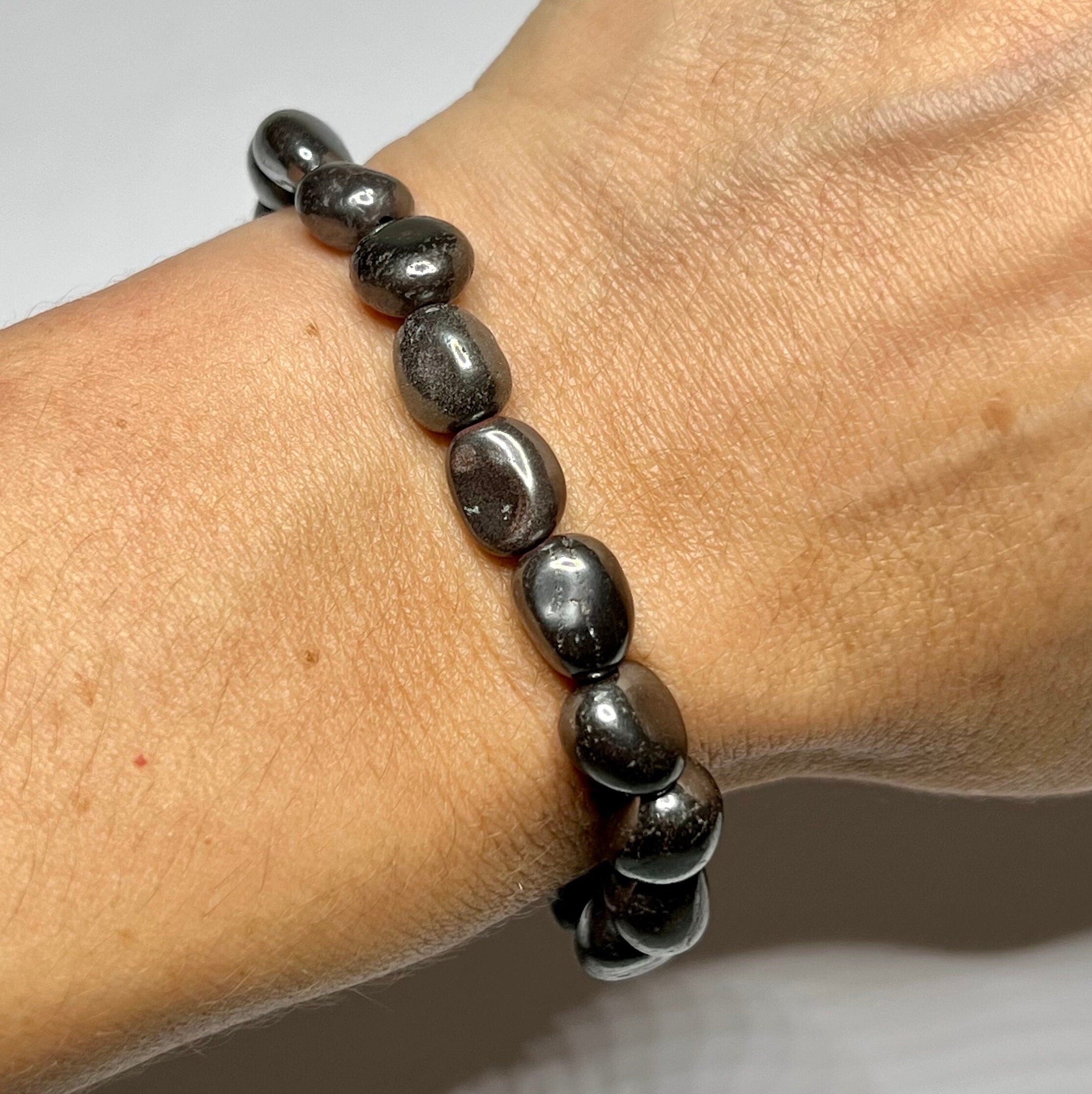 Hematite Tumbled Crystal Bracelet