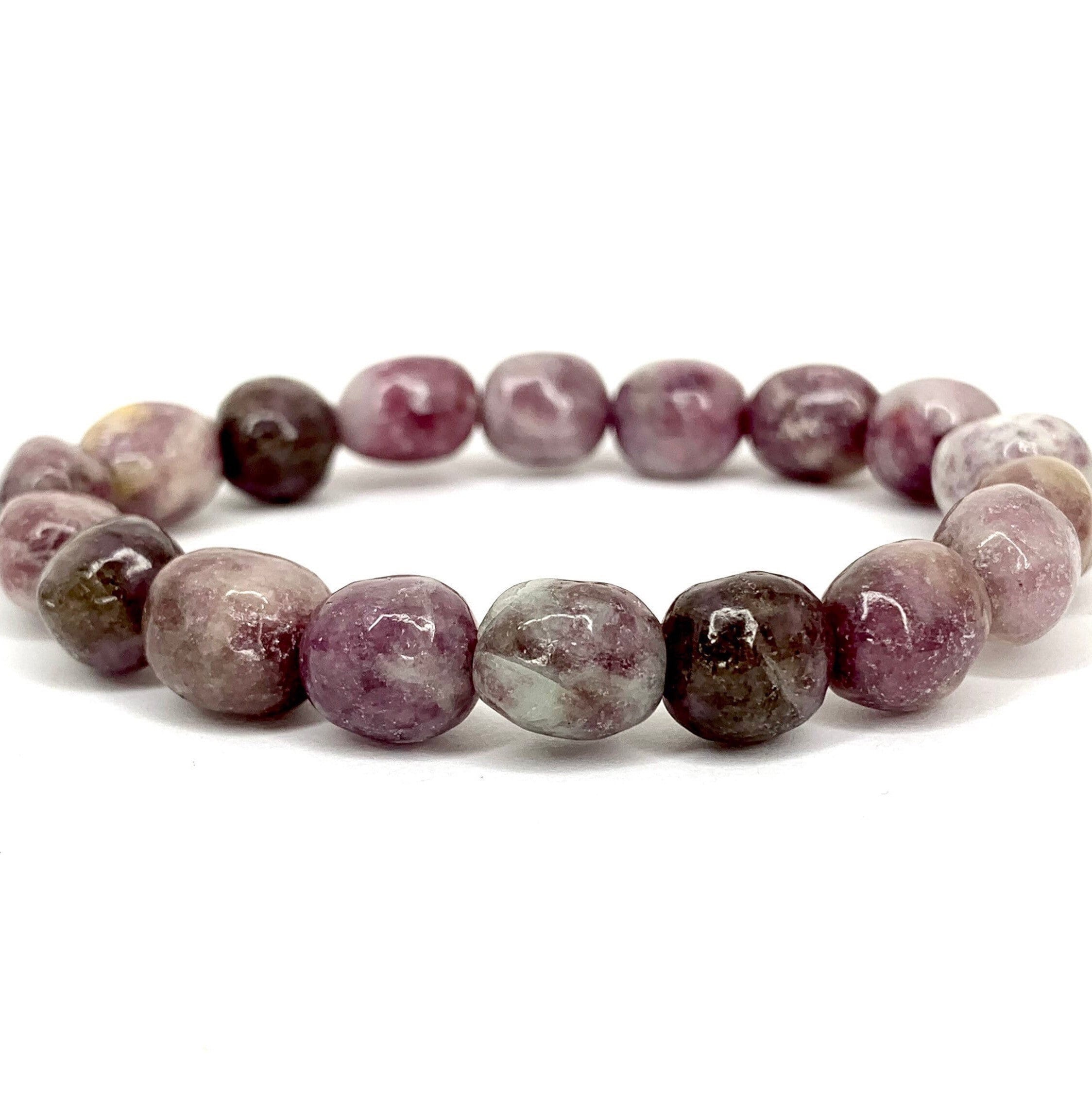 Lepidolite Crystal Bracelet: Handmade Gemstone Beaded Bracelet