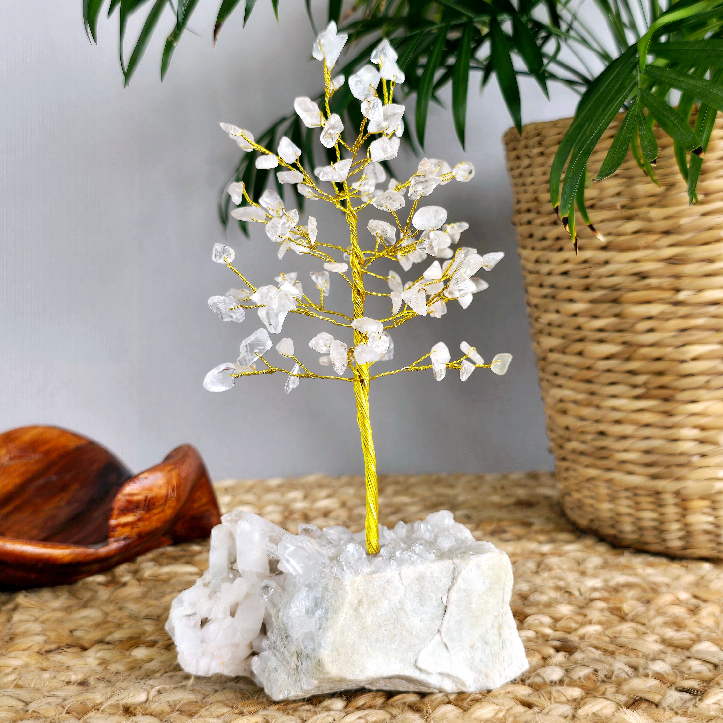 Clear Quartz Crystal Tree: Himalayan Quartz Cluster Base