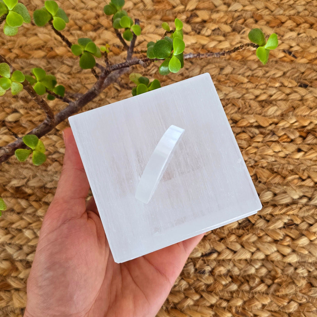 Handmade Moroccan Selenite Crystal Charging Jewelry Box