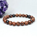 Mahogany Obsidian Crystal Beaded Bracelet