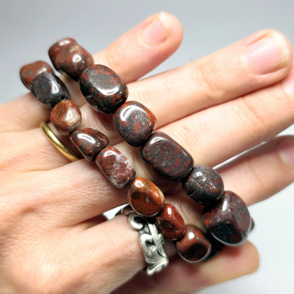 Brecciated Jasper Tumbled Crystal Bracelet