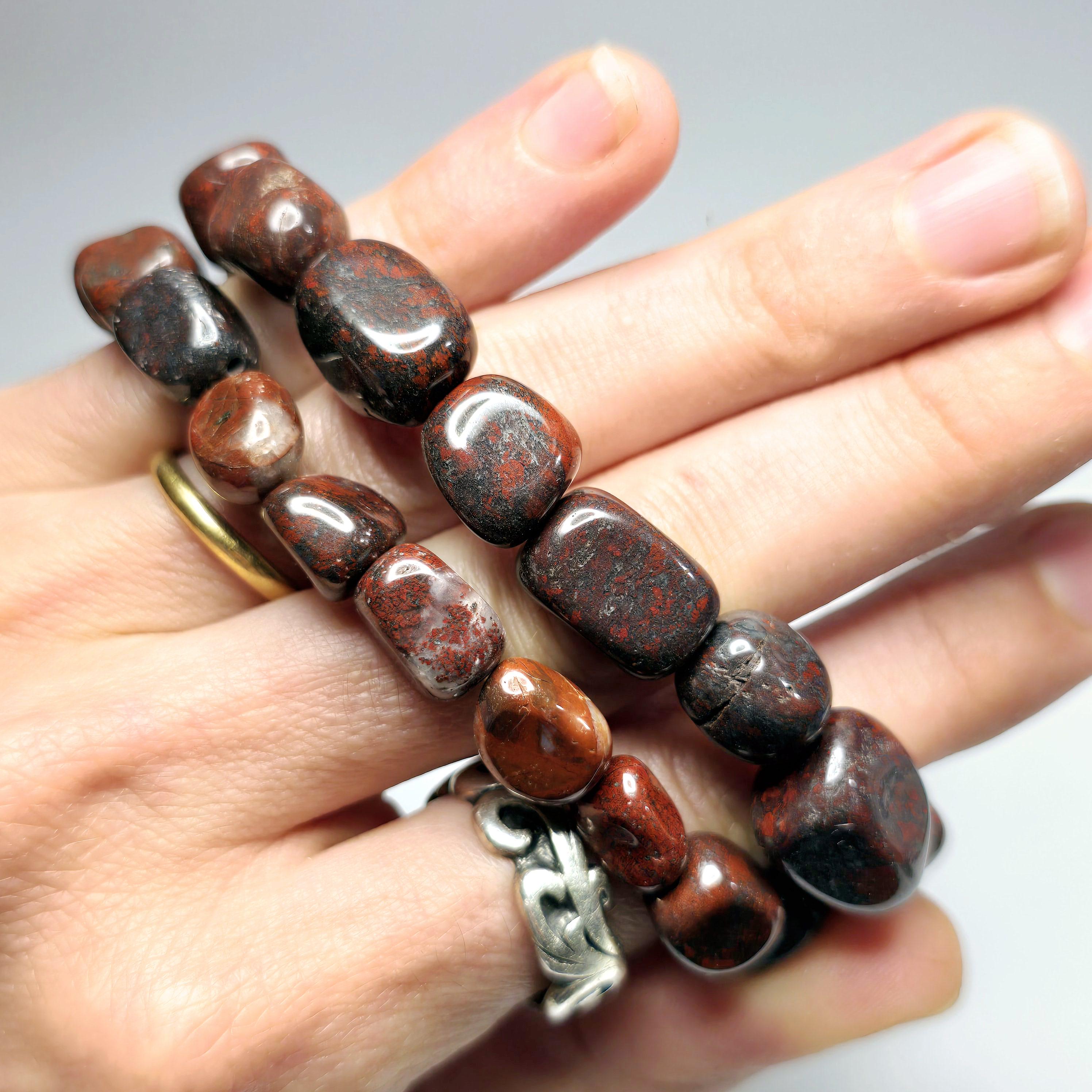 Brecciated Jasper Tumbled Crystal Bracelet