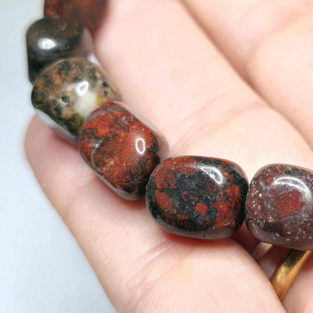 Brecciated Jasper Tumbled Crystal Bracelet